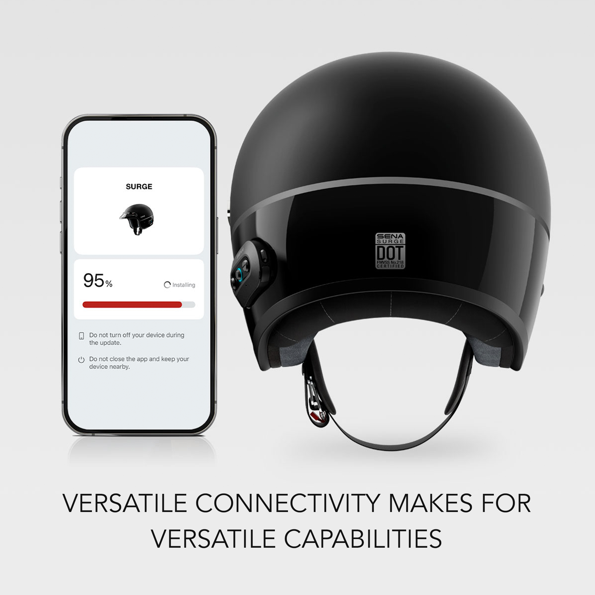 Sena Surge Mesh intercom Open Face Motorcycle Helmet