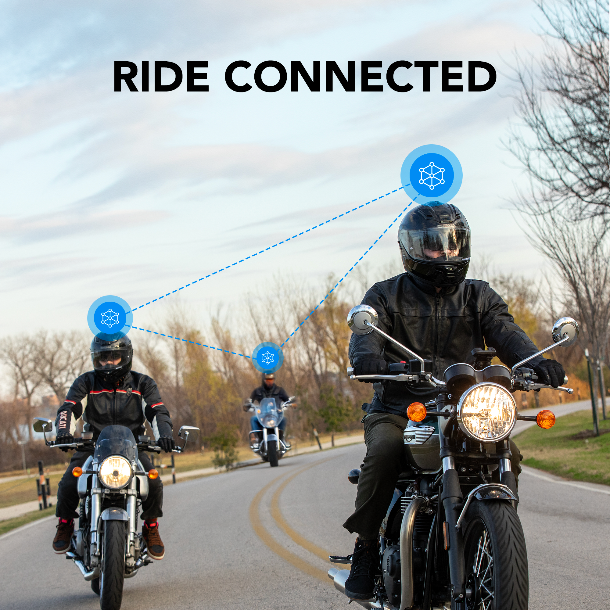 Sena Phantom FF Mesh COM Full Face Smart Motorcycle Bluetooth Helmet