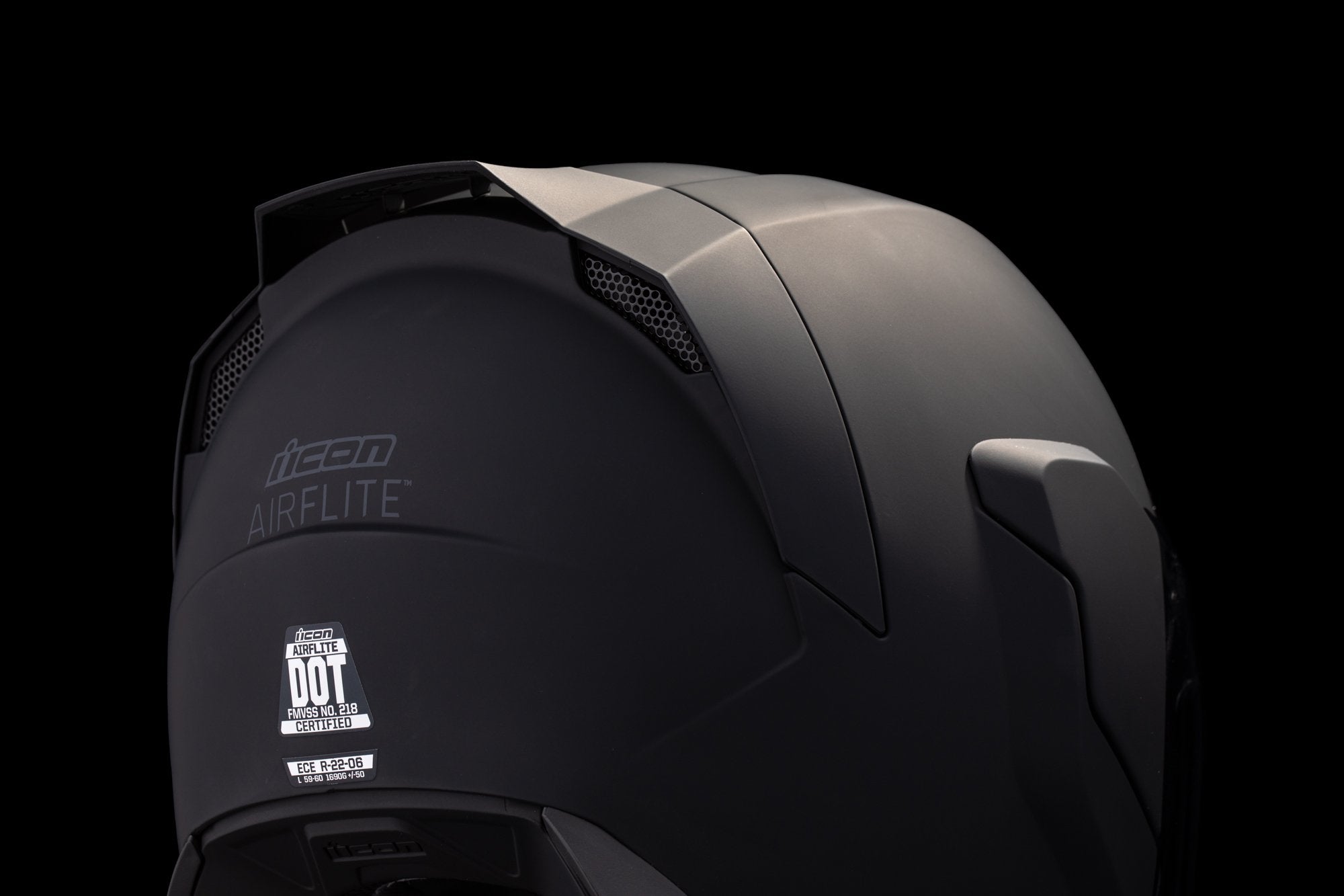 Icon Airflite Dark Rubatone Full Face Motorcycle Helmet