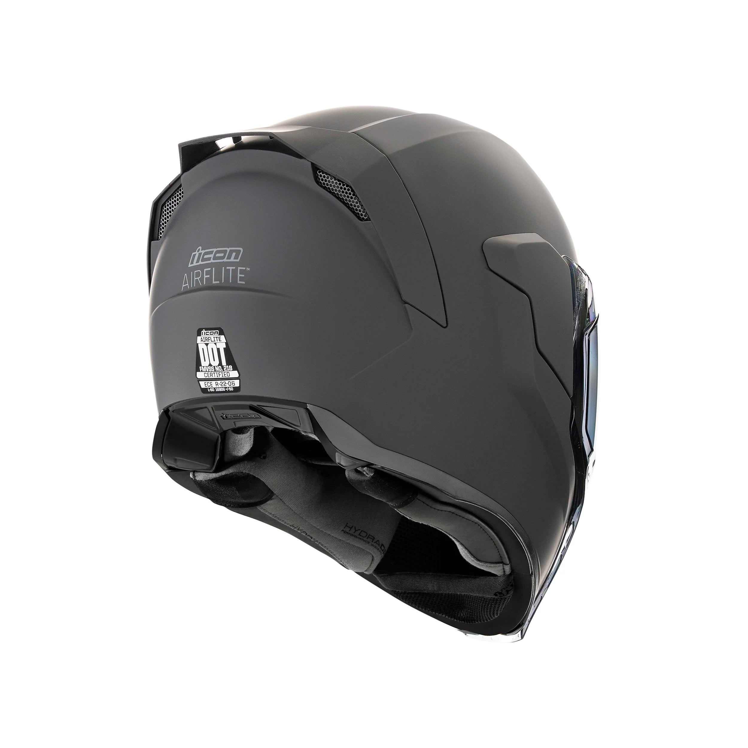 Icon Airflite Dark Rubatone Full Face Motorcycle Helmet