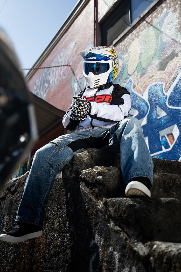 Icon Men's Hooligan Blue Denim Riding Jeans