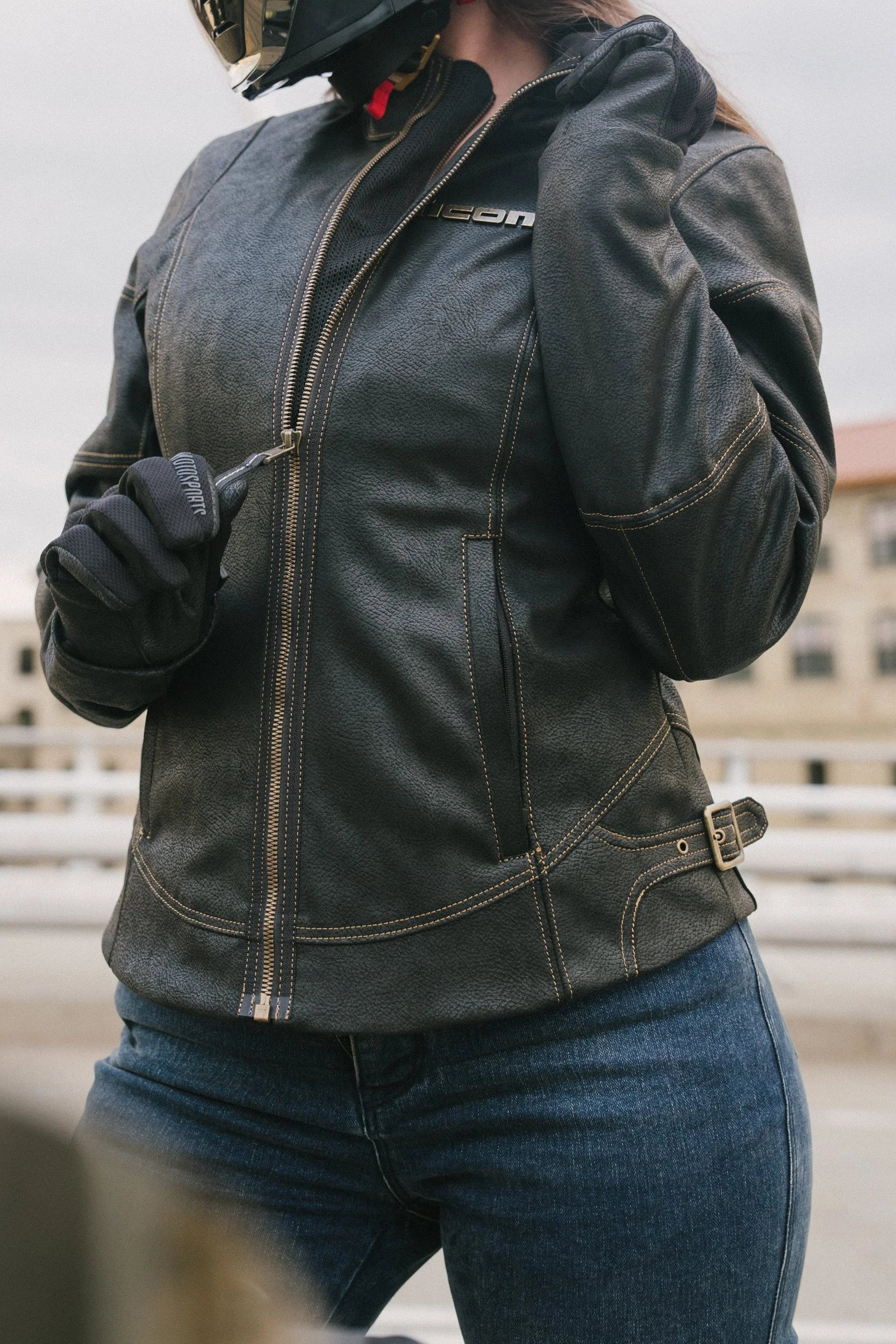 Icon Women's Tuscadero 3 Motorcycle Riding Jacket