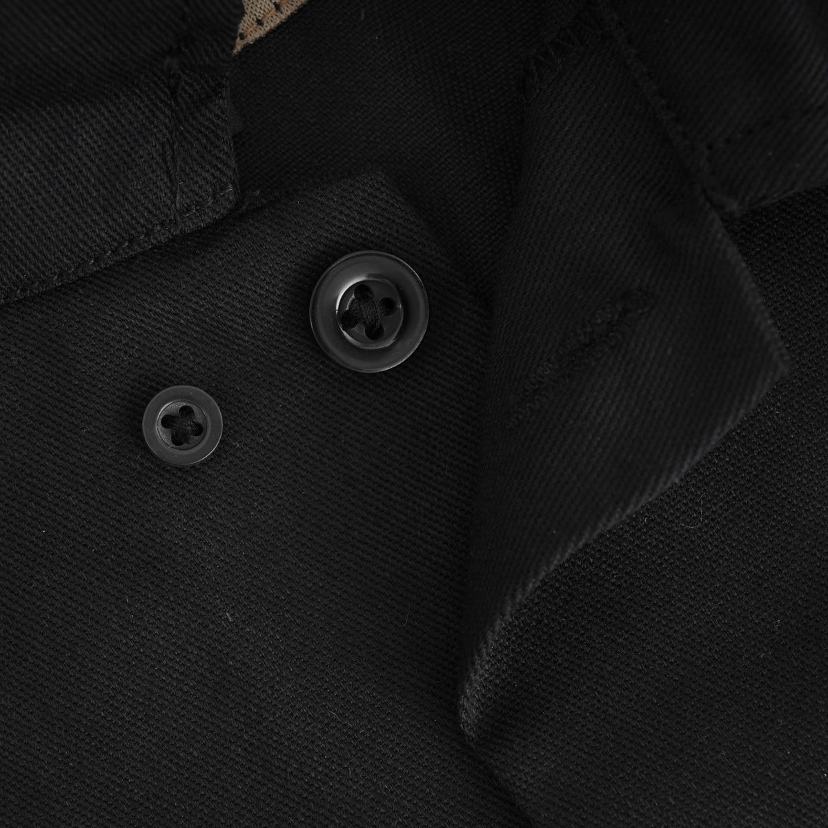 Vance Men's Black Button Up Mechanic Work Shirt w/ Front Pockets - detail pic 2
