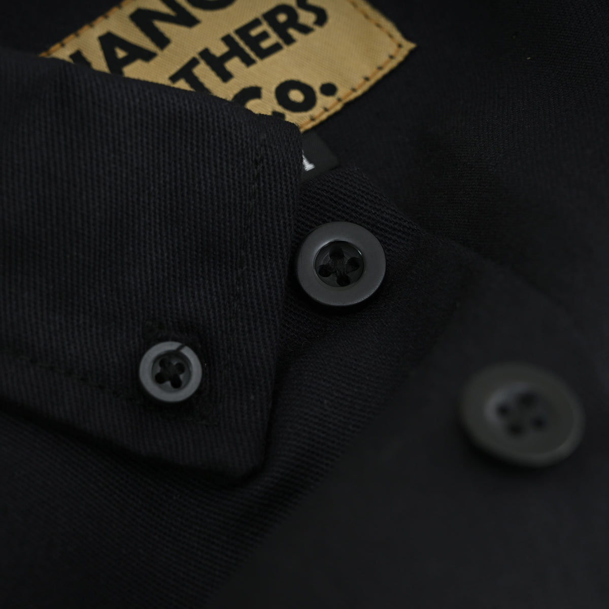 Vance Men's Black Button Up Mechanic Work Shirt w/ Grey Sides & Reflective Strip - detail pic 1