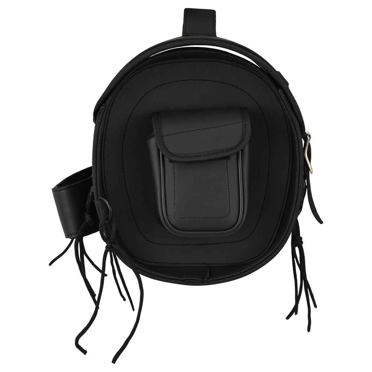 Vance Premium PVC Motorcycle Tail Bag | Durable Travel Storage Roll Bag with Quick-Release Straps & Side Pockets - Side Pocket
