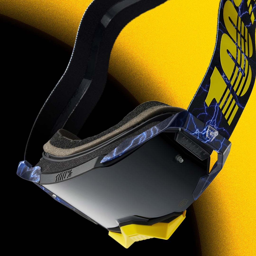 100% Armega Furious Mirror Silver & Clear Lens Goggle - Pic 2