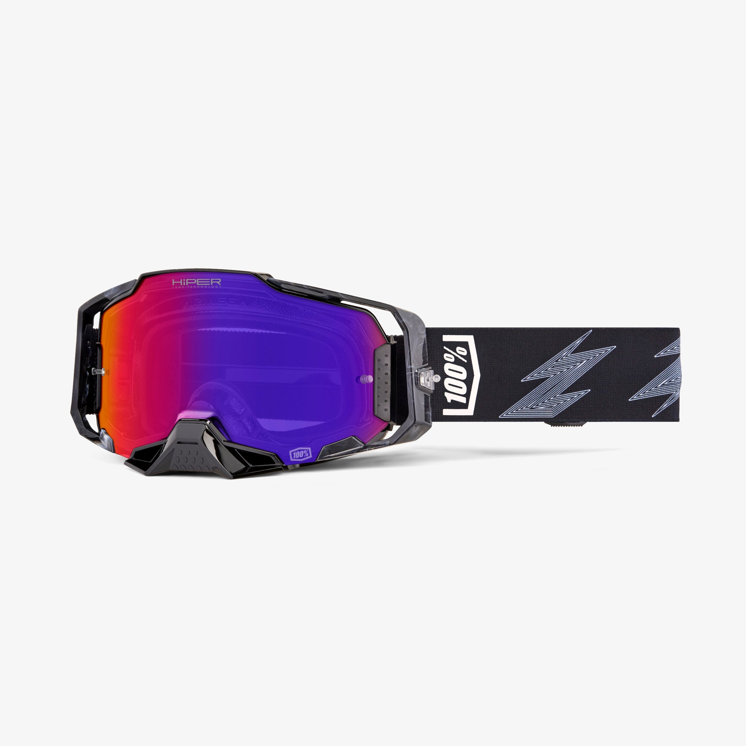 100% Armega Hiper Crenshaw Mirror Purple Lens Goggle