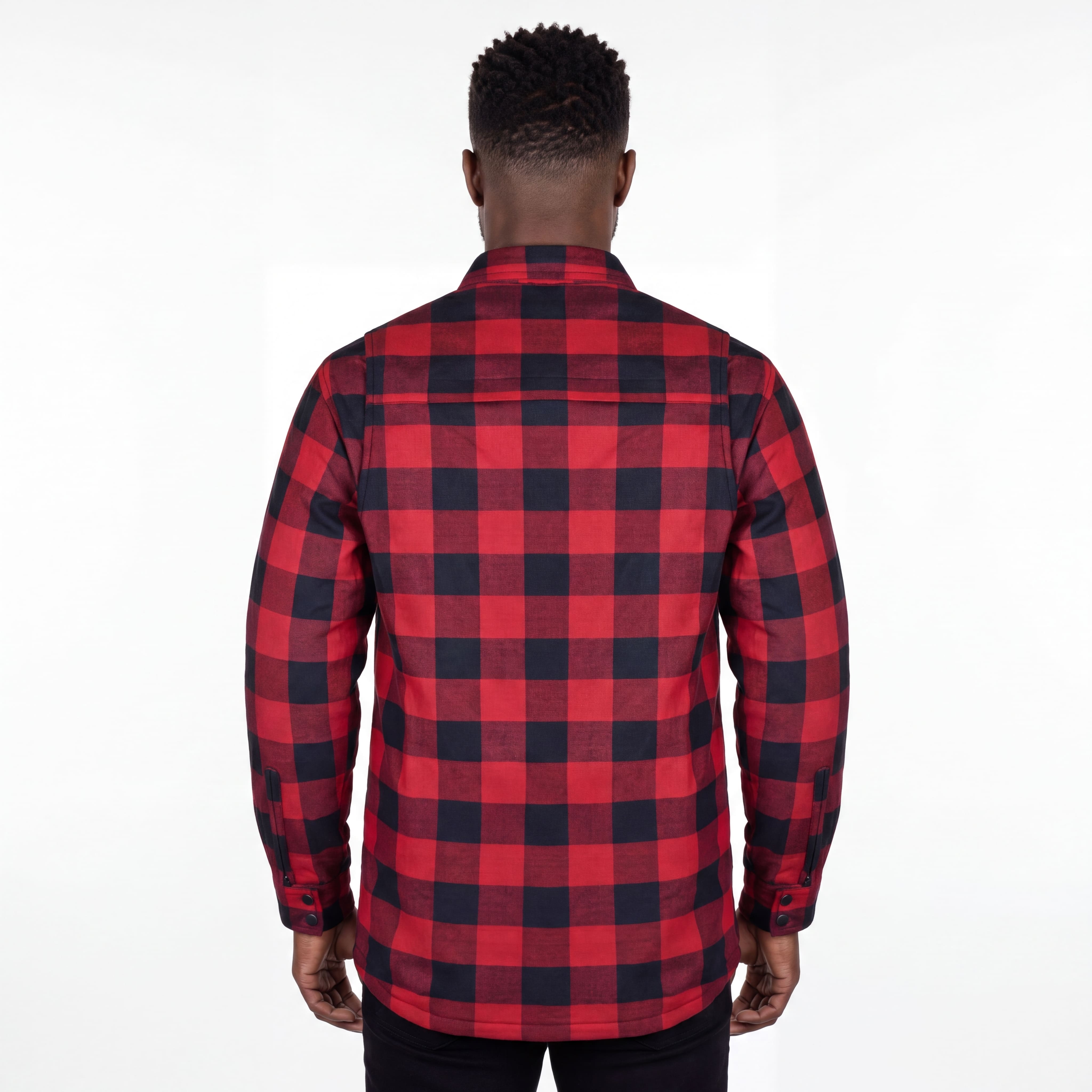 Mens Armored Motorcycle Flannel Shirt, Multiple Waterproof Storage Pockets CE Approved Armor Reinforced by Aramid Fiber