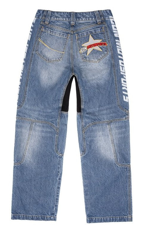 Icon Men's Hooligan Blue Denim Riding Jeans