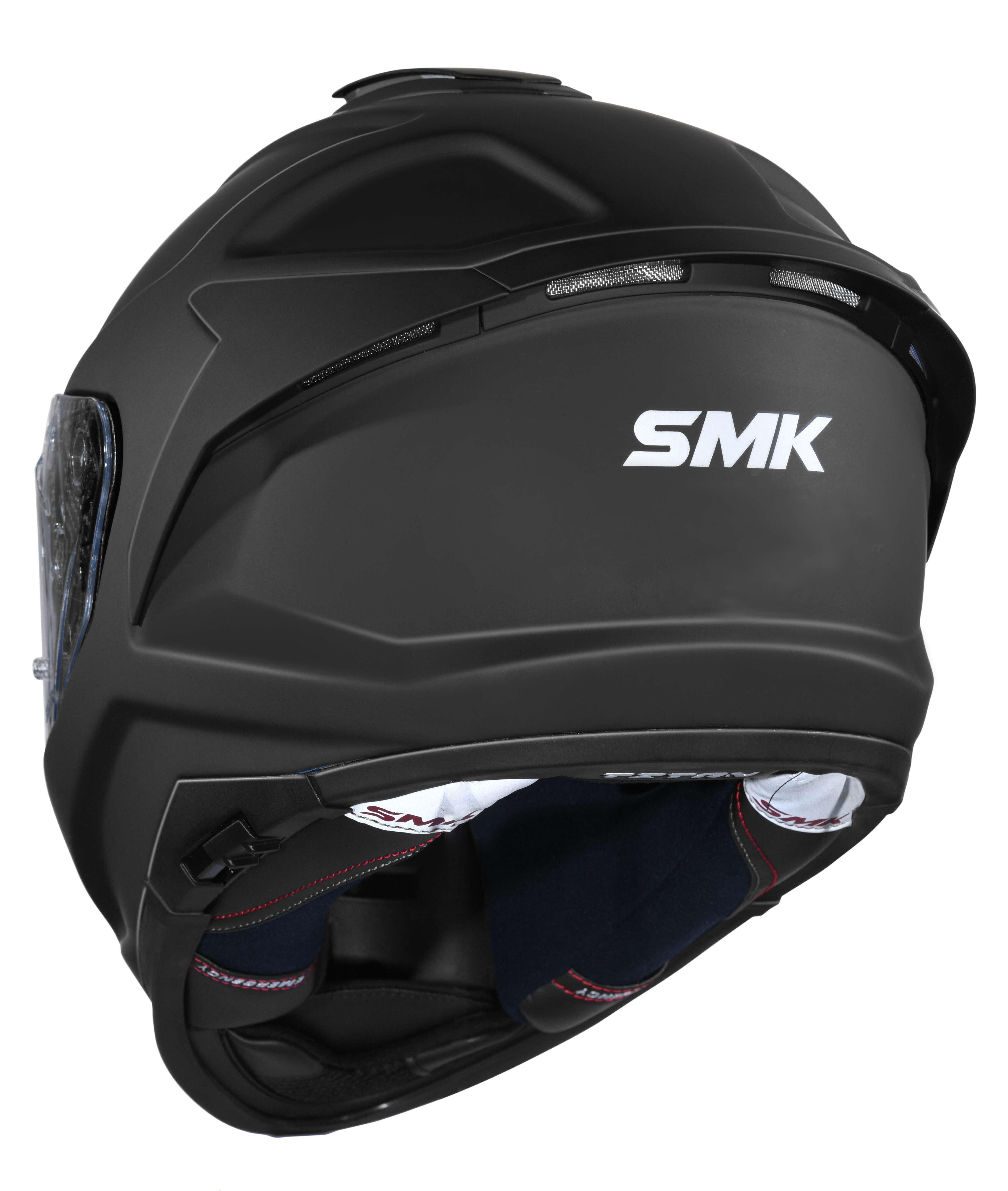 SMK Titan Fibreglass Solid Full Face Motorcycle Helmet