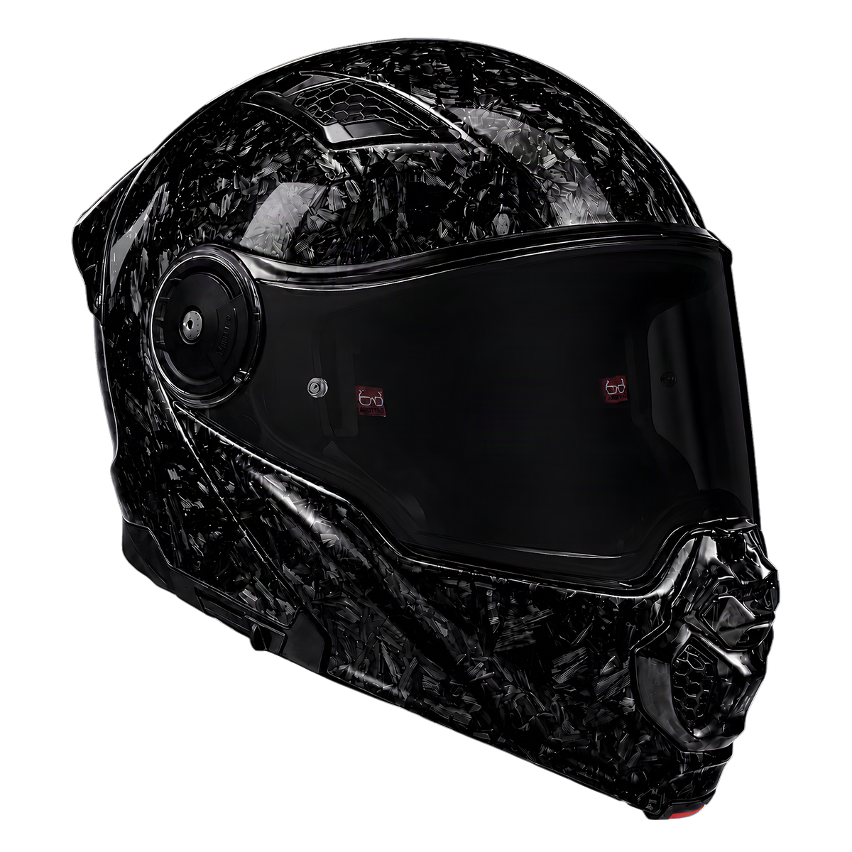 Daytona C6 Pro Forged Grey Carbon Fiber Modular Motorcycle Helmet - front side view