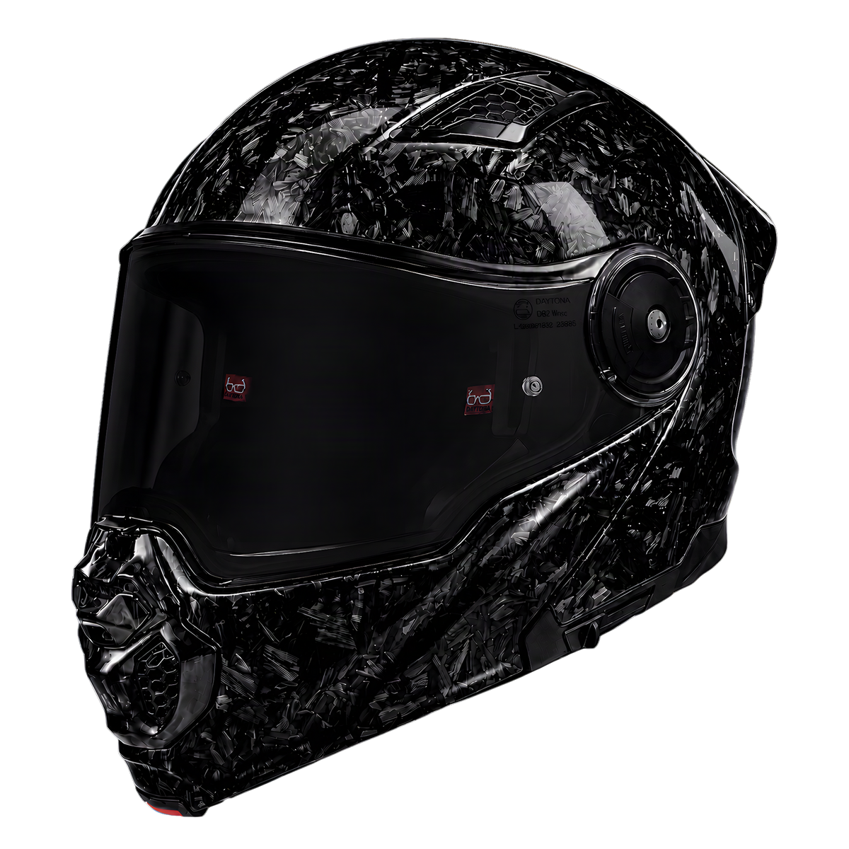 Daytona C6 Pro Forged Grey Carbon Fiber Modular Motorcycle Helmet - front side view