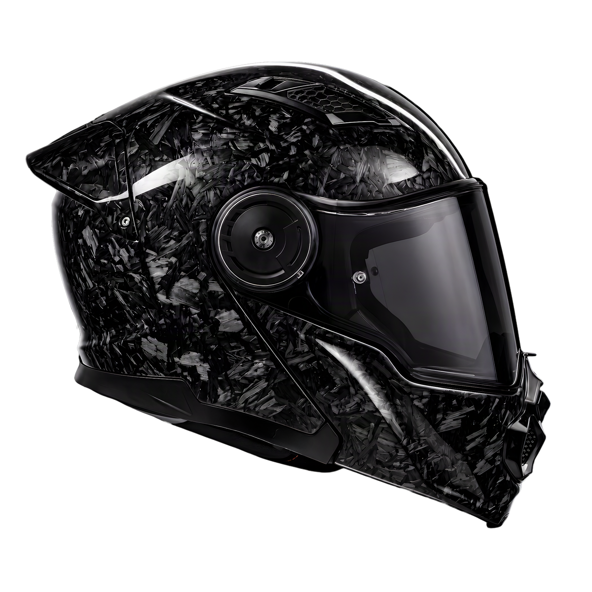 Daytona C6 Pro Forged Grey Carbon Fiber Modular Motorcycle Helmet - side