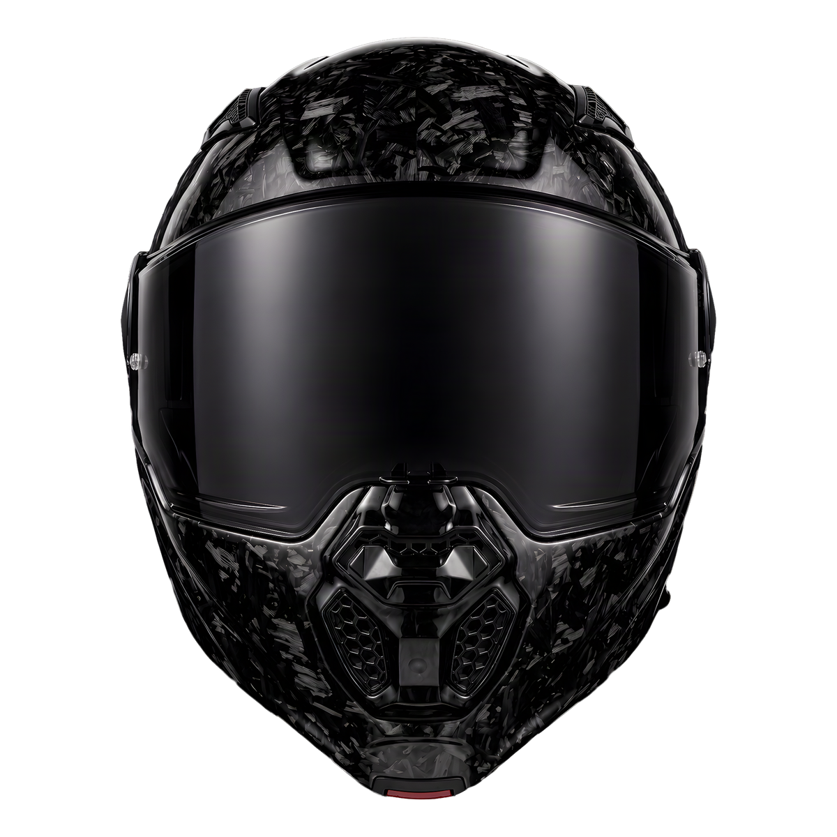 Daytona C6 Pro Forged Grey Carbon Fiber Modular Motorcycle Helmet - front view