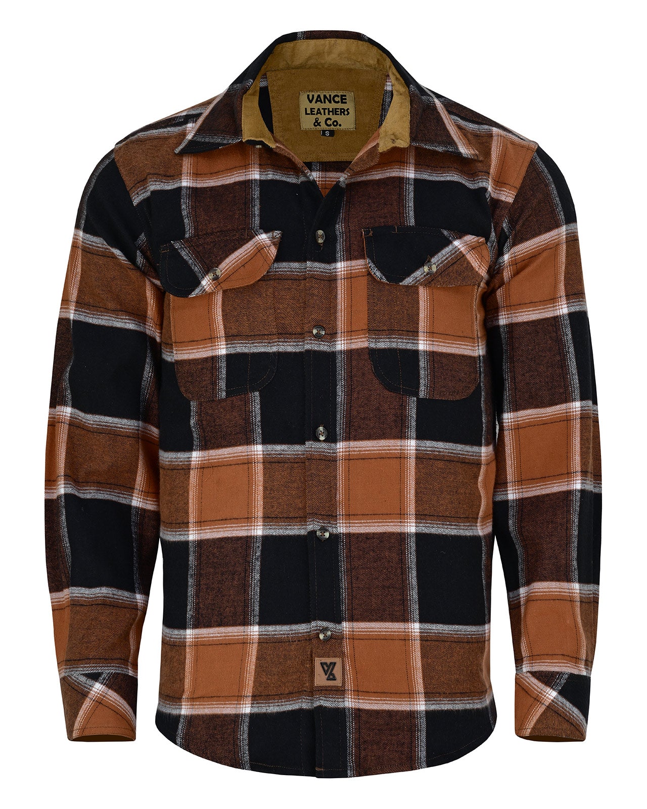 Men's Ironwood Long Sleeve Plaid Button Down Casual Flannel Shirt - Front