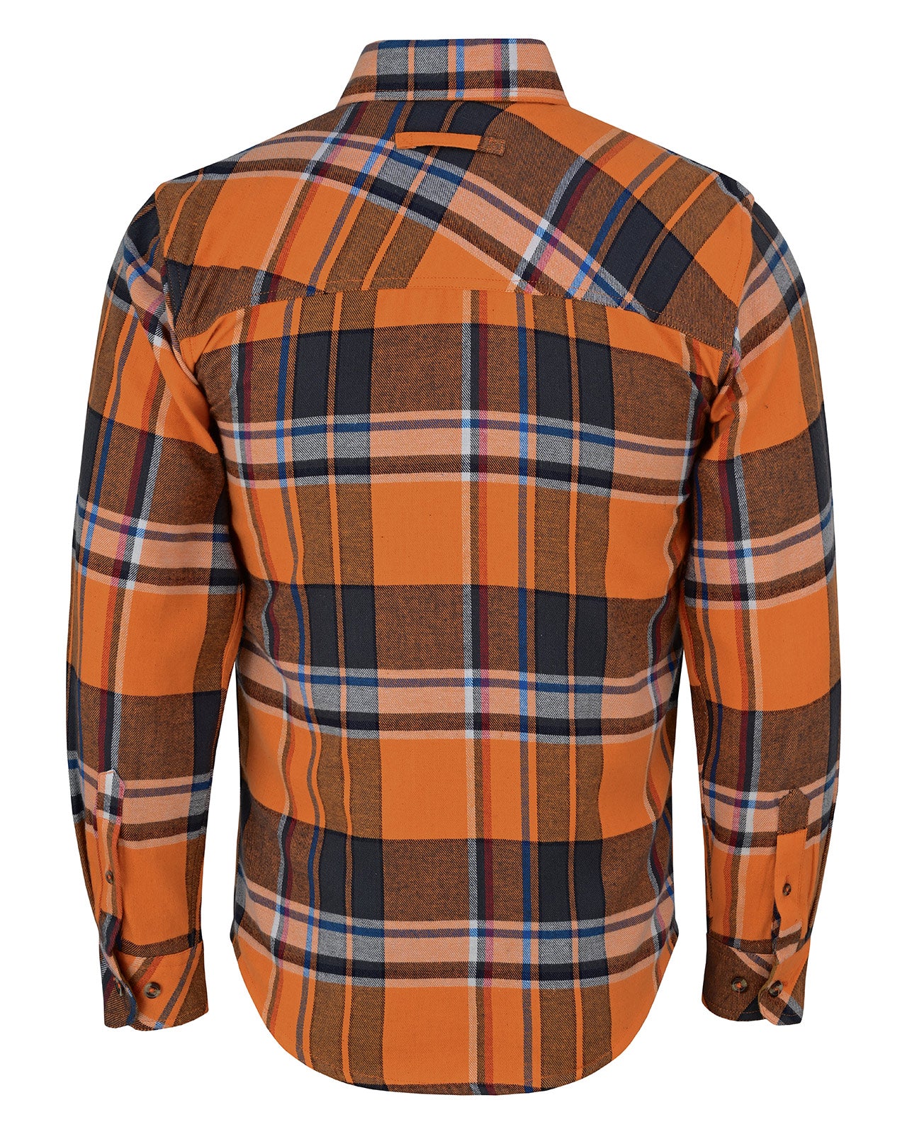 Mens Coffee Flannel Shirt - Back