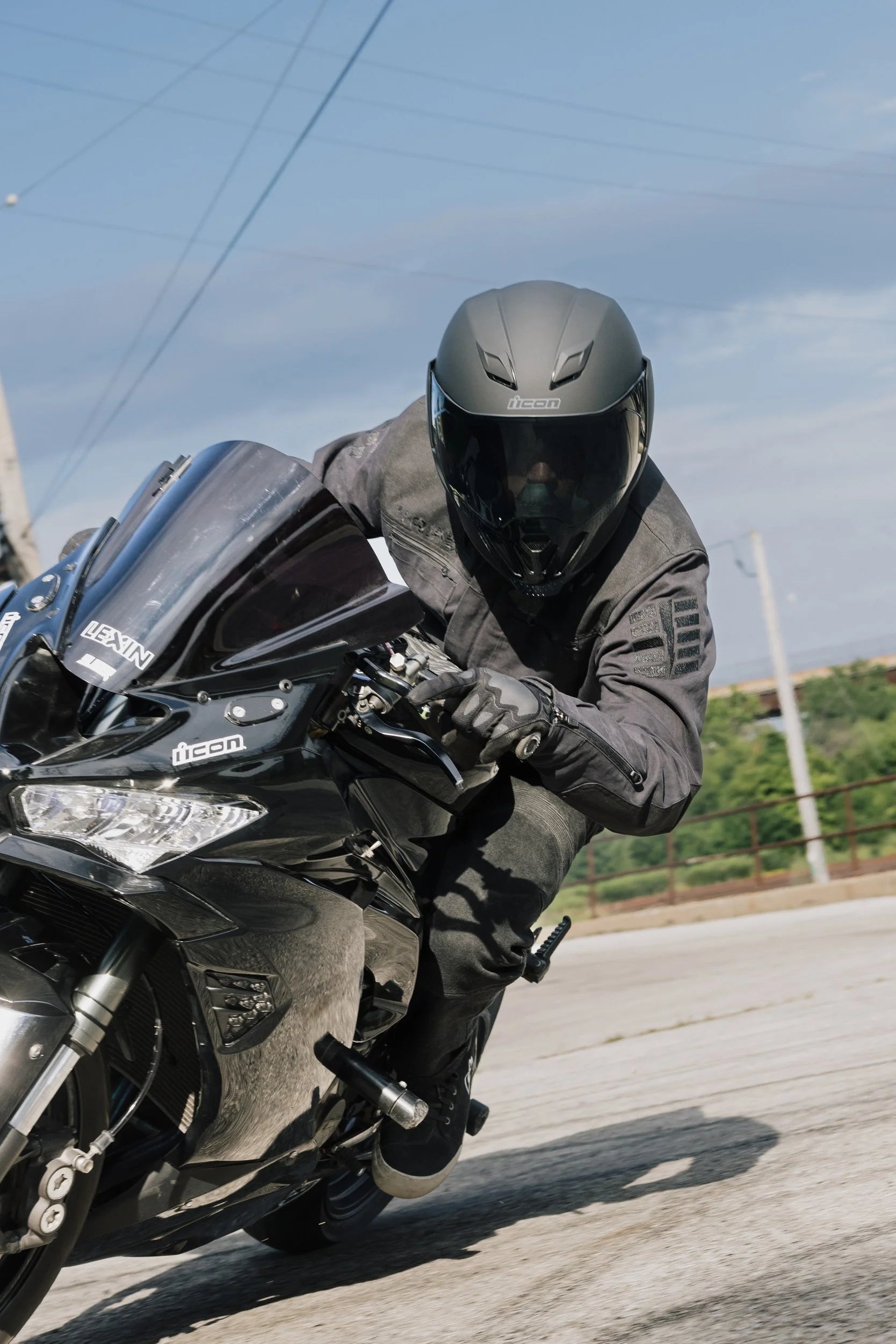 Icon Airflite Dark Rubatone Full Face Motorcycle Helmet