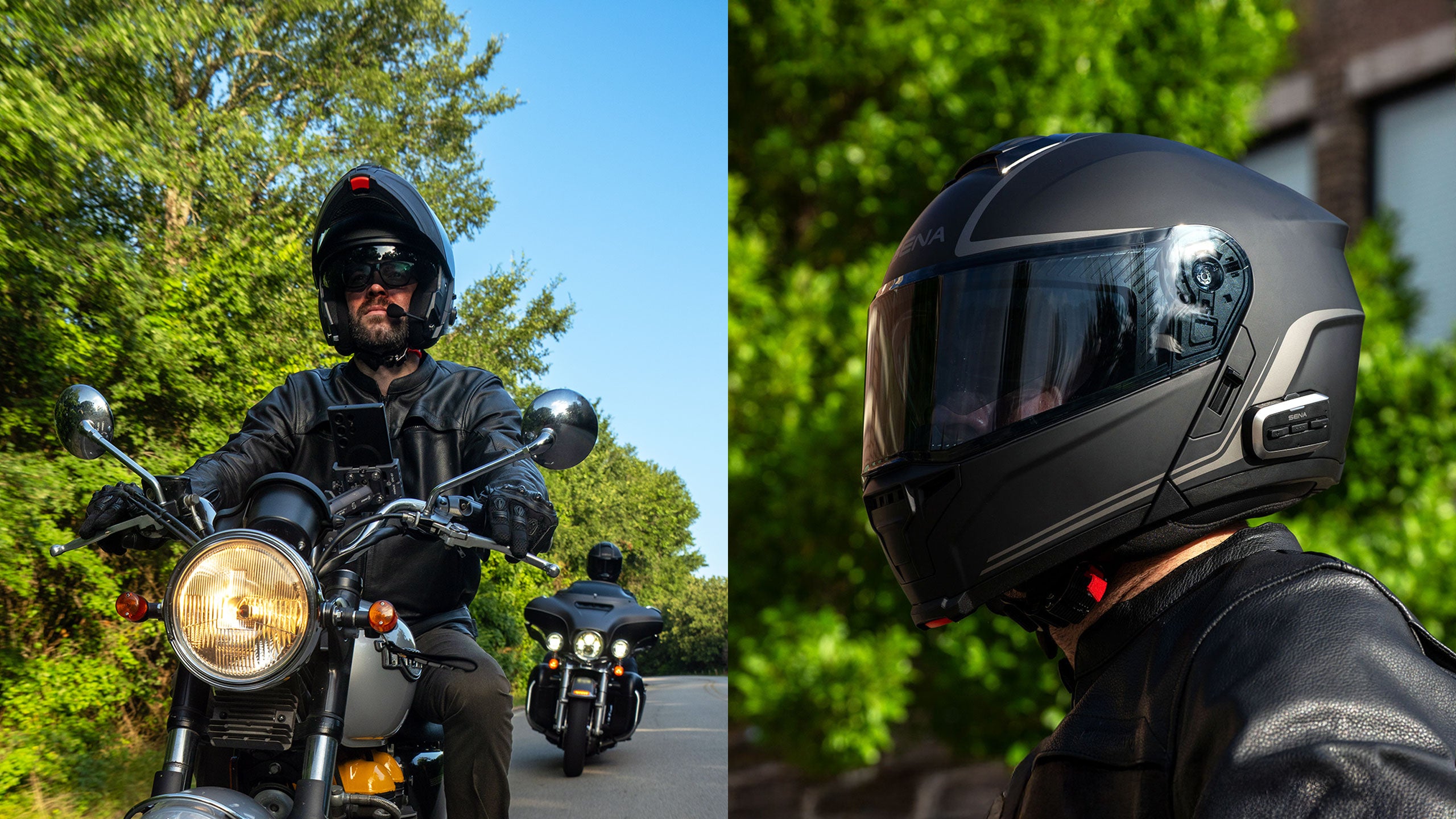 Sena Outrush 2 Flip Up w/Mesh Full Face Motorcycle Helmet