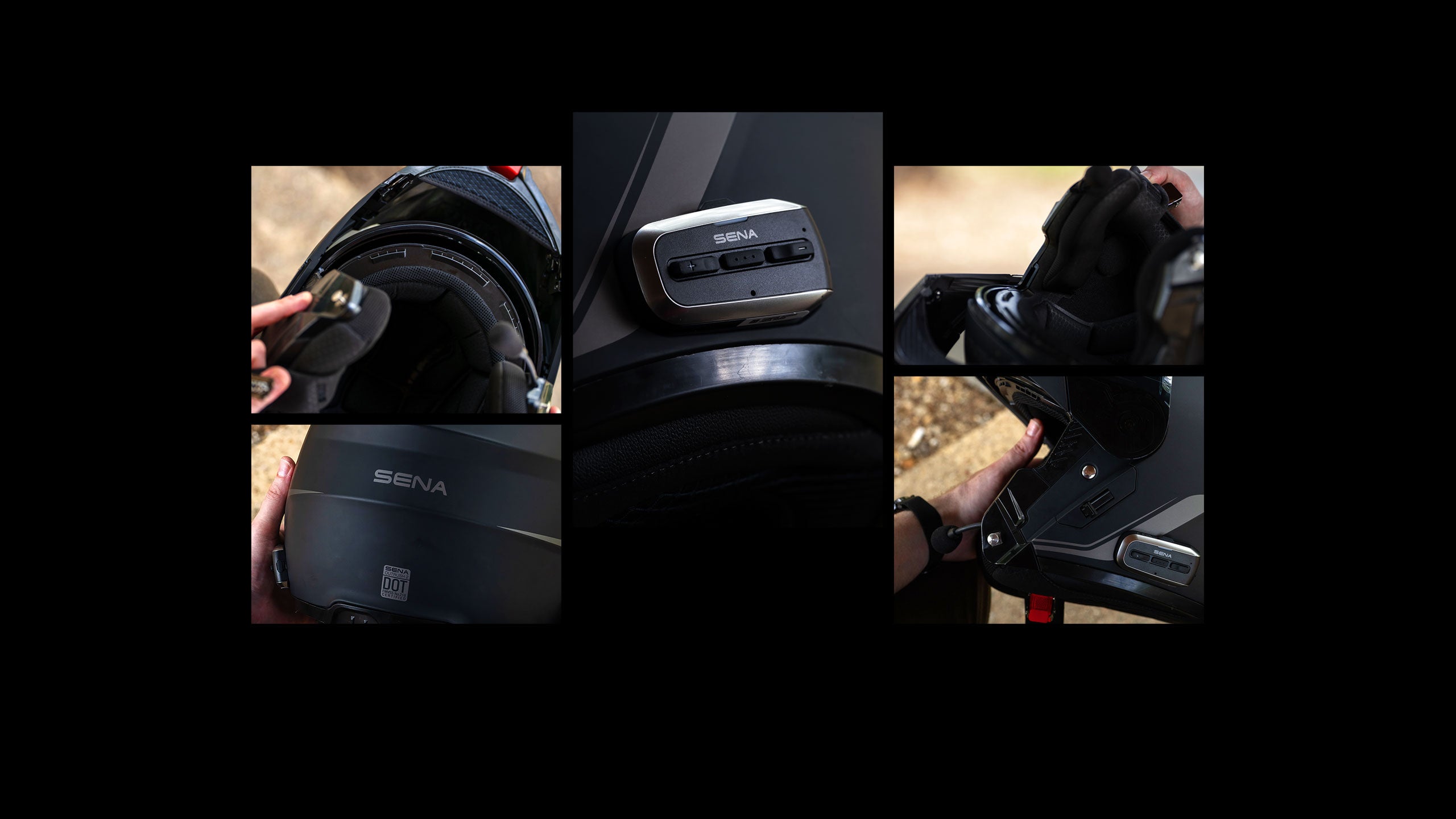 Sena Outrush 2 Flip Up w/Mesh Full Face Motorcycle Helmet