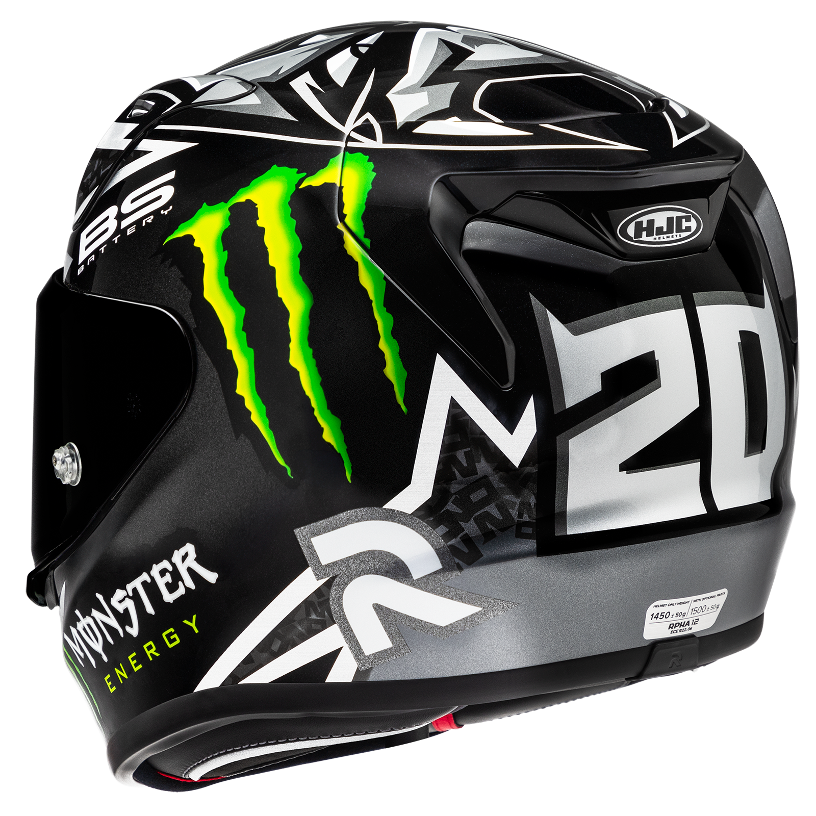 HJC RPHA 12N Quartararo Black Replica Full Face Motorcycle Helmet