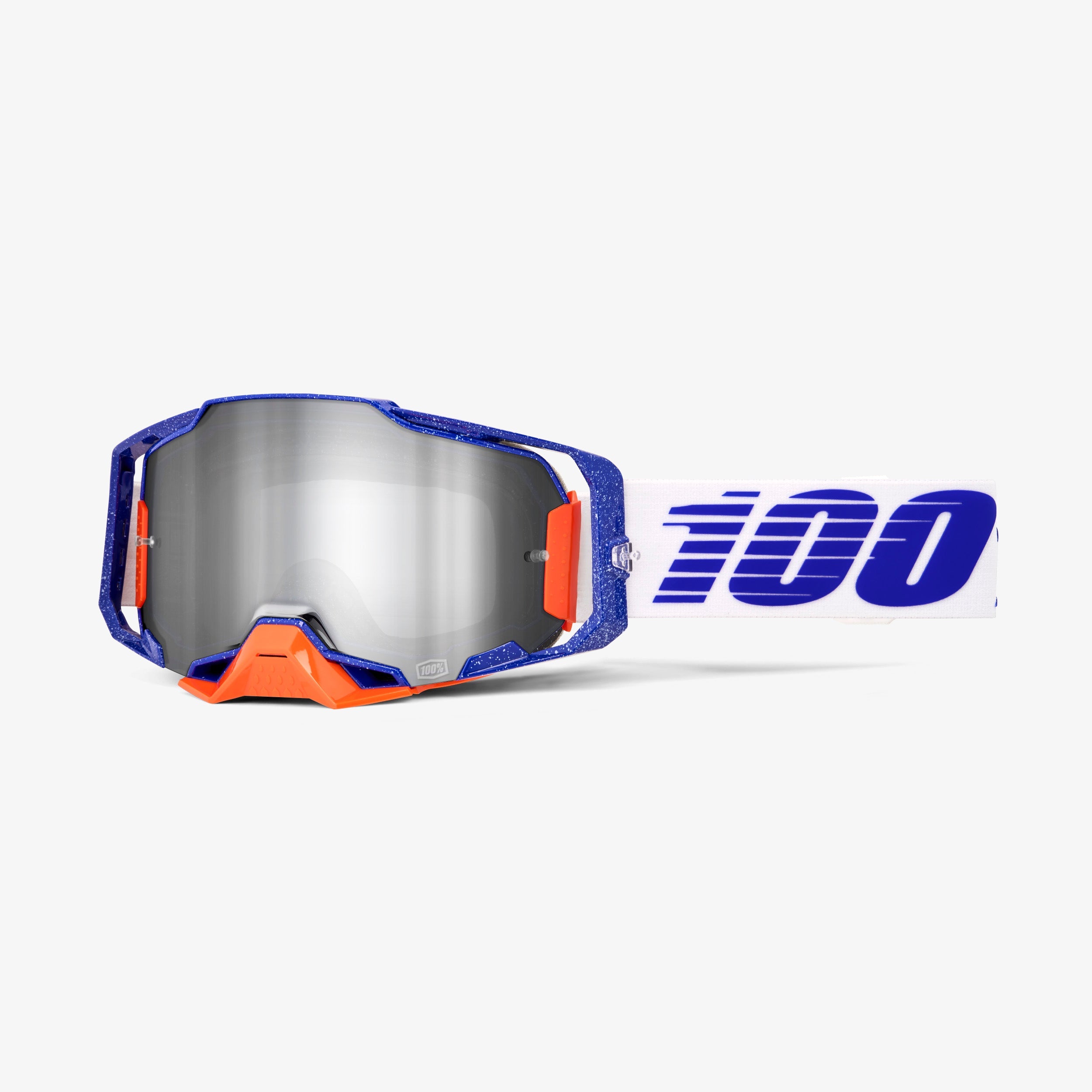 100% Armega Lavingaad Mirror Silver Flash & Clear Lens Goggle