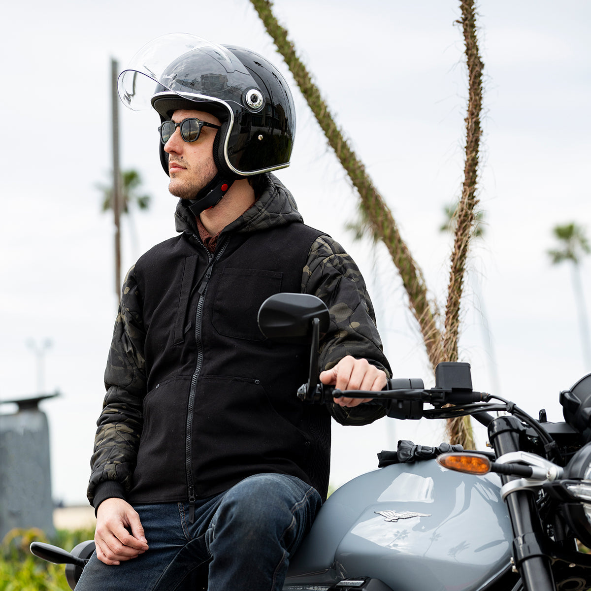 Biltwell Tahoe Solid Open Face Motorcycle Helmet