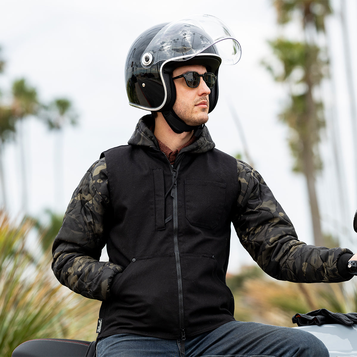 Biltwell Tahoe Solid Open Face Motorcycle Helmet