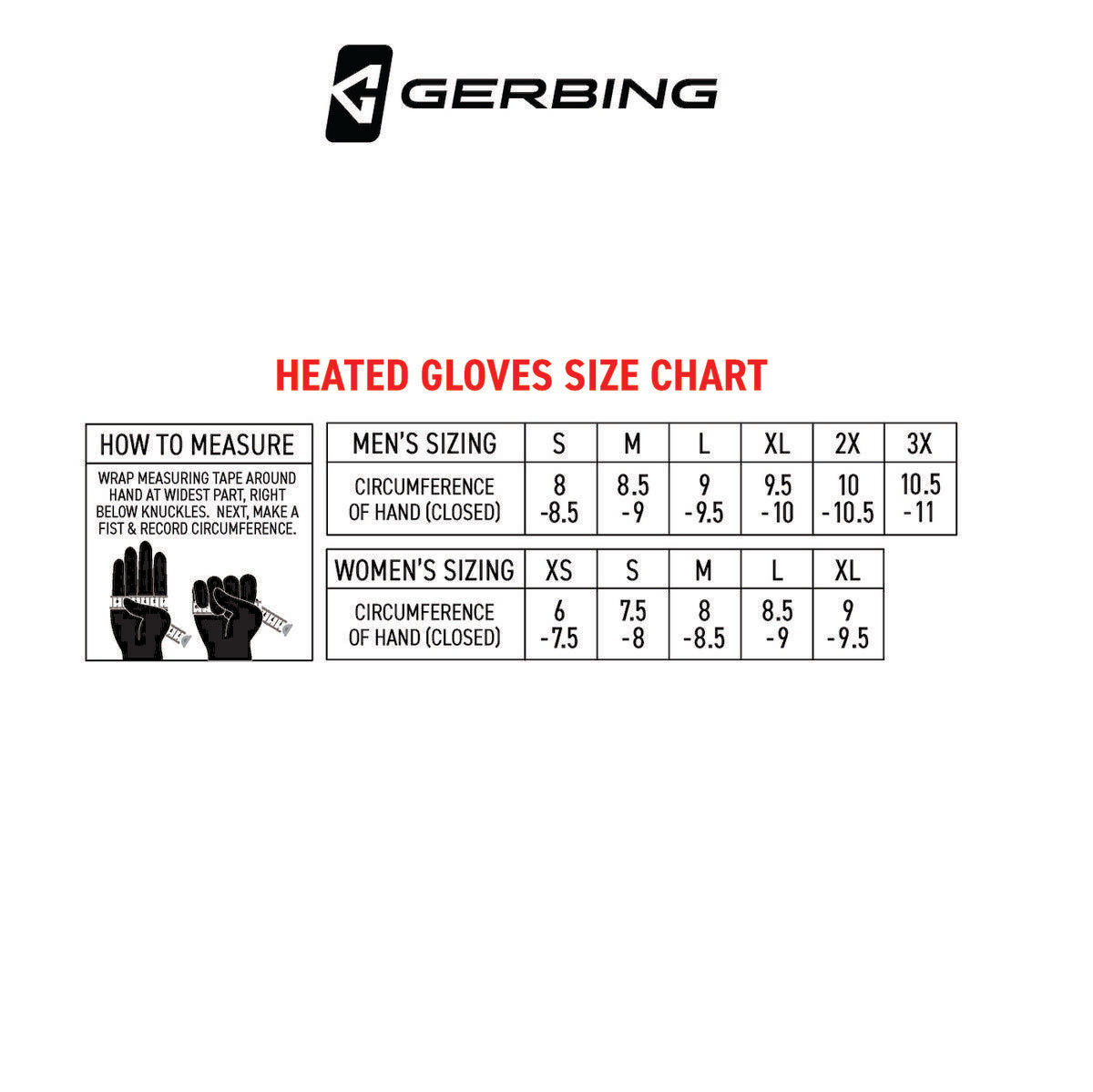 Gerbing Men's 12 V Hero Heated Motorcycle Gloves