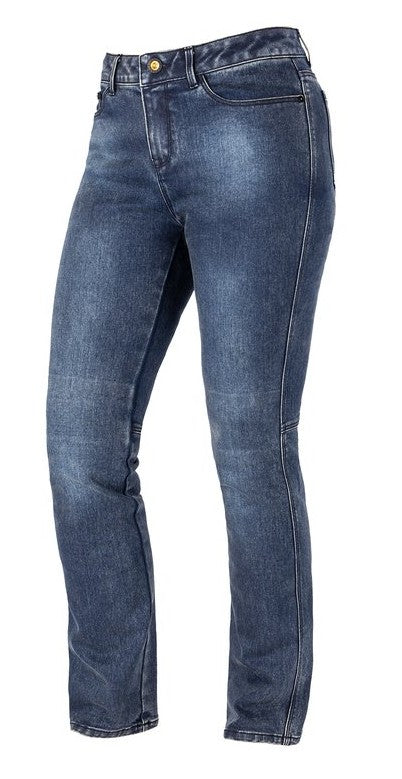 Icon Women's Tuscadero 3 Blue Denim Riding Jeans