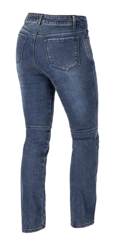 Icon Women's Tuscadero 3 Blue Denim Riding Jeans