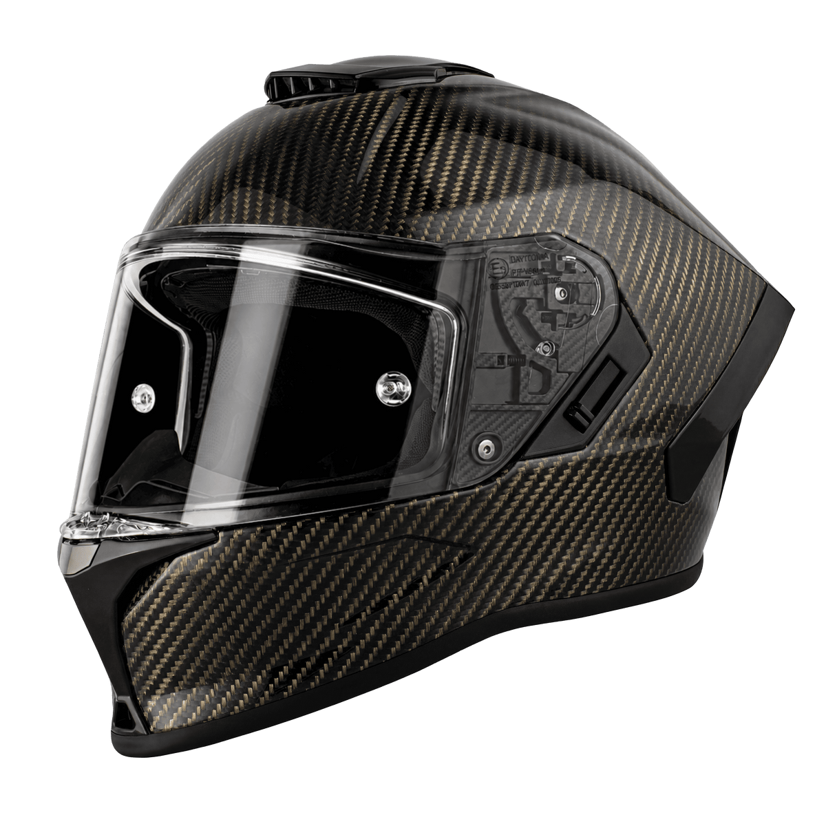 Daytona Viper Gold Carbon Fiber Full Face Motorcycle Helmet