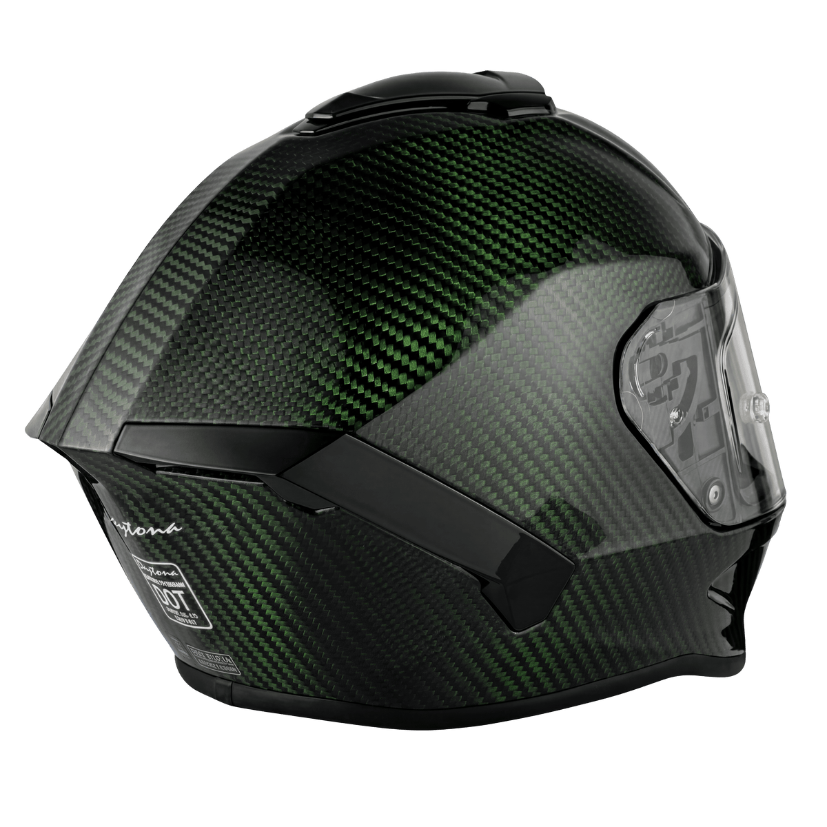 Daytona Viper Green Carbon Fiber Full Face Motorcycle Helmet