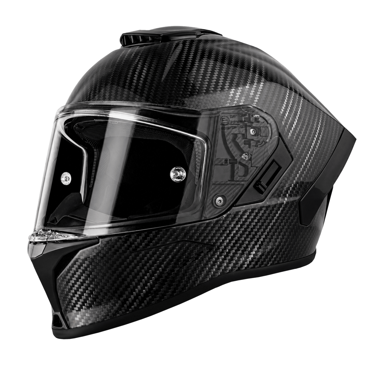 Daytona Viper Silver Carbon Fiber Full Face Motorcycle Helmet
