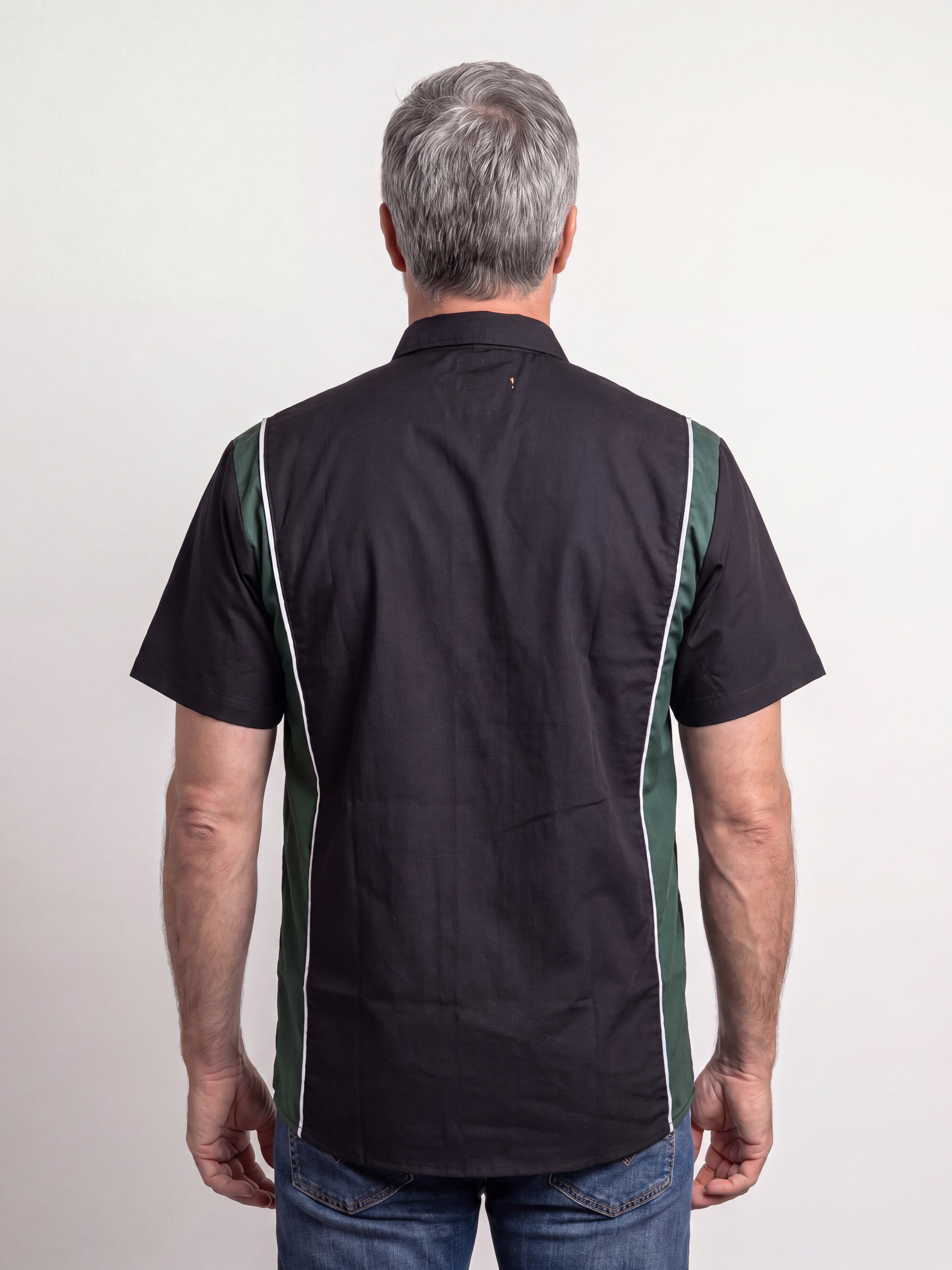 Vance - Men's Work Shirts Black with Grey sides