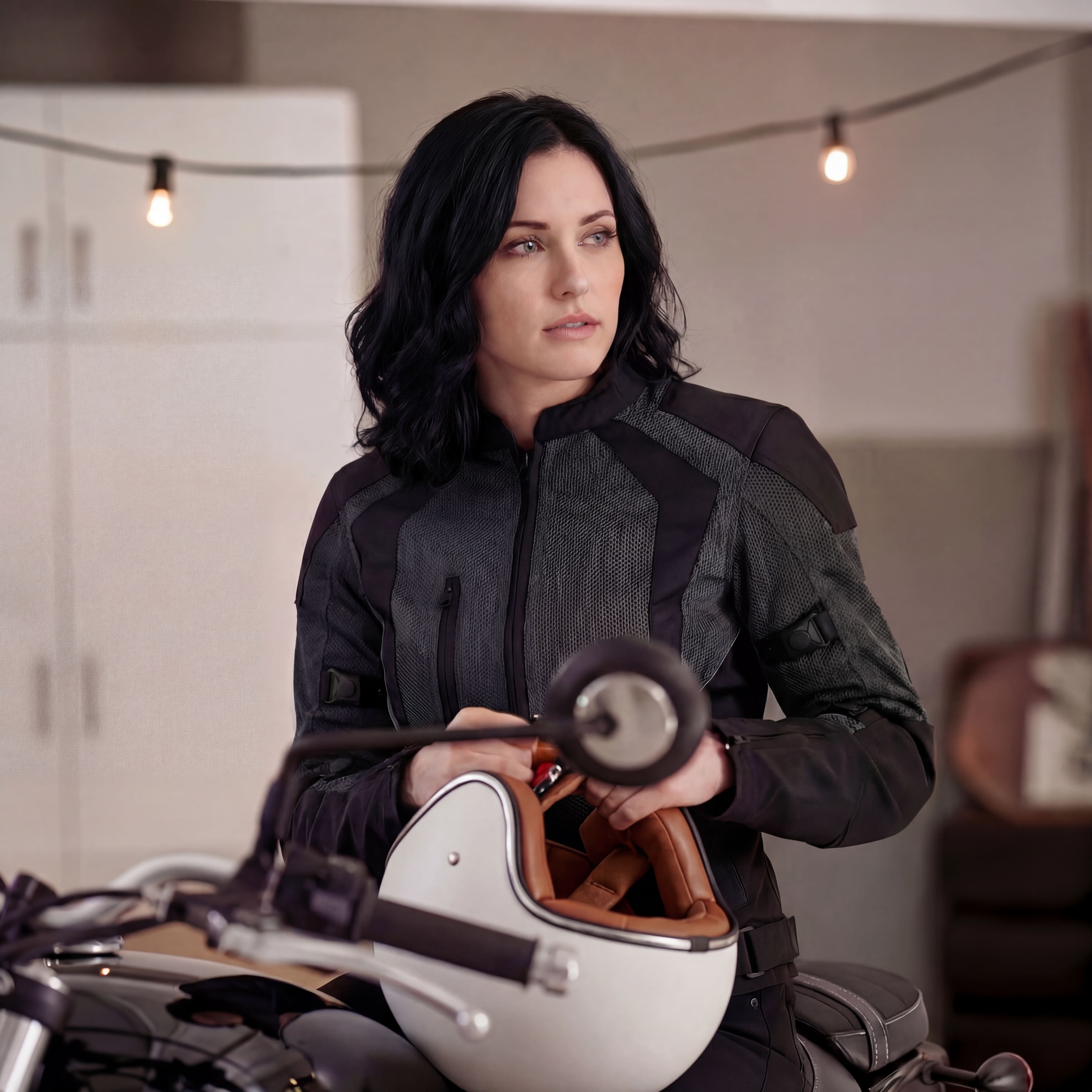 Advance Vance Women's Black All Weather Season CE Armor Mesh Motorcycle Biker Riding Jacket - Lifestyle Image