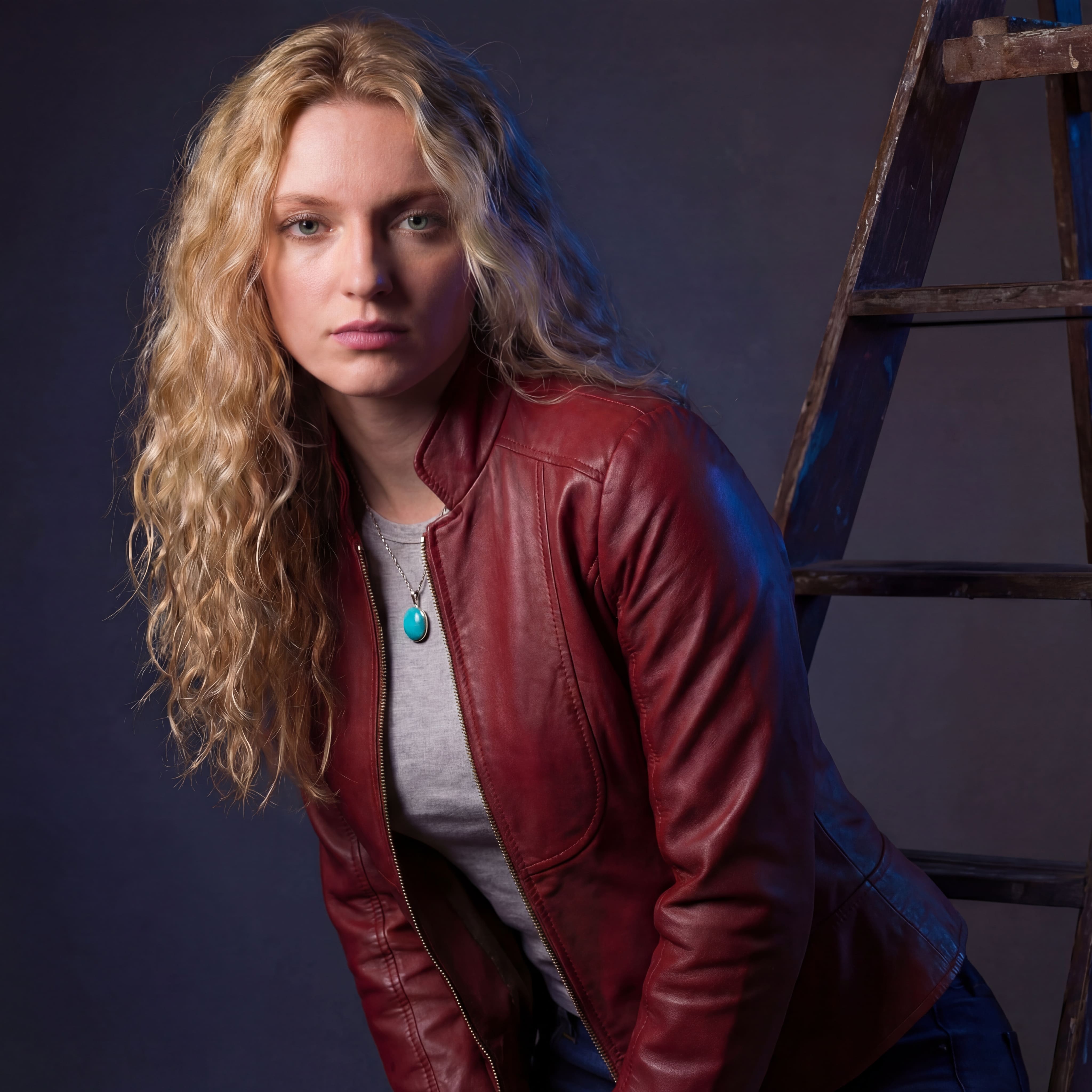 Vance Leathers 'Maya' Ladies Premium Soft Lightweight Burgundy Fitted Motorcycle Leather Jacket - Pic