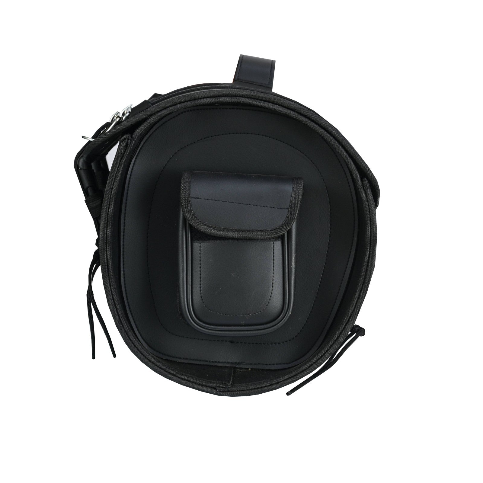 Vance Premium Studded PVC Motorcycle Tail Bag with Quick-Release Straps & Side Pockets