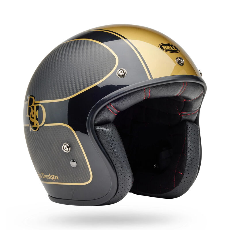 Bell Custom 500 Carbon RSD Player Open Face Motorcycle Helmet