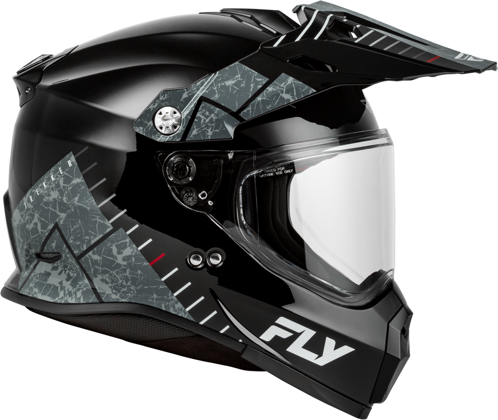Fly Racing Trekker Granite Black Motorcycle Helmet