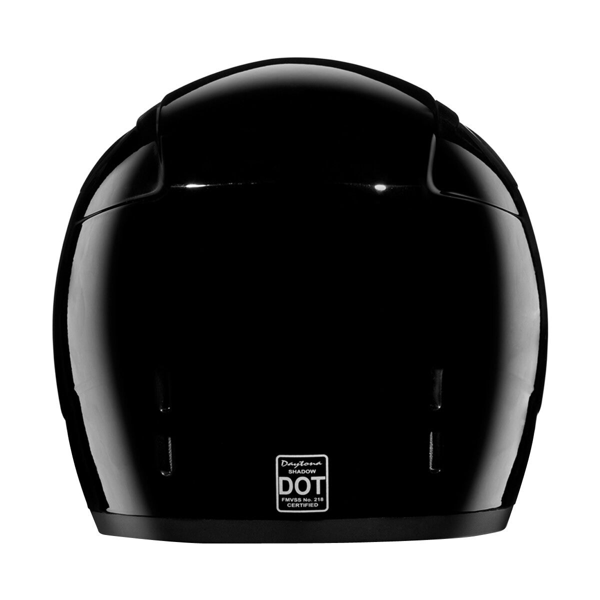 Daytona Shadow Helmet - Gloss Black Back View
