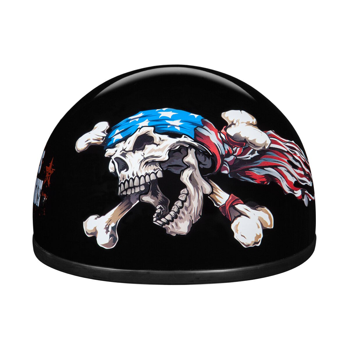 Daytona Skull Cap Patriot Half Helmet - Front View