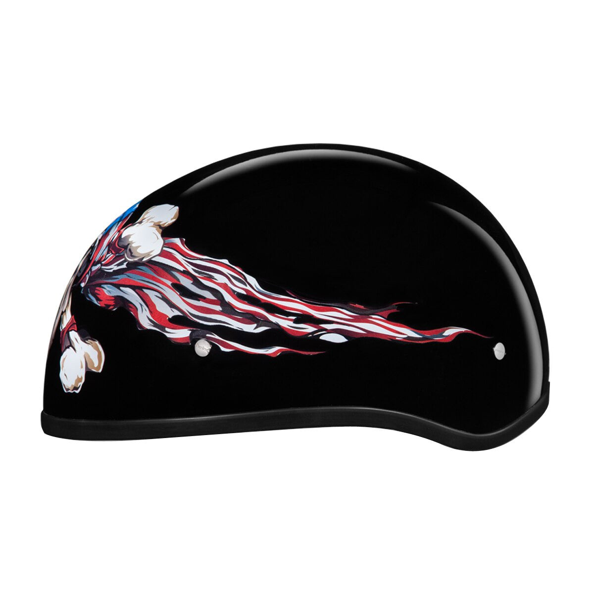 Daytona Skull Cap Patriot Half Helmet - Left View