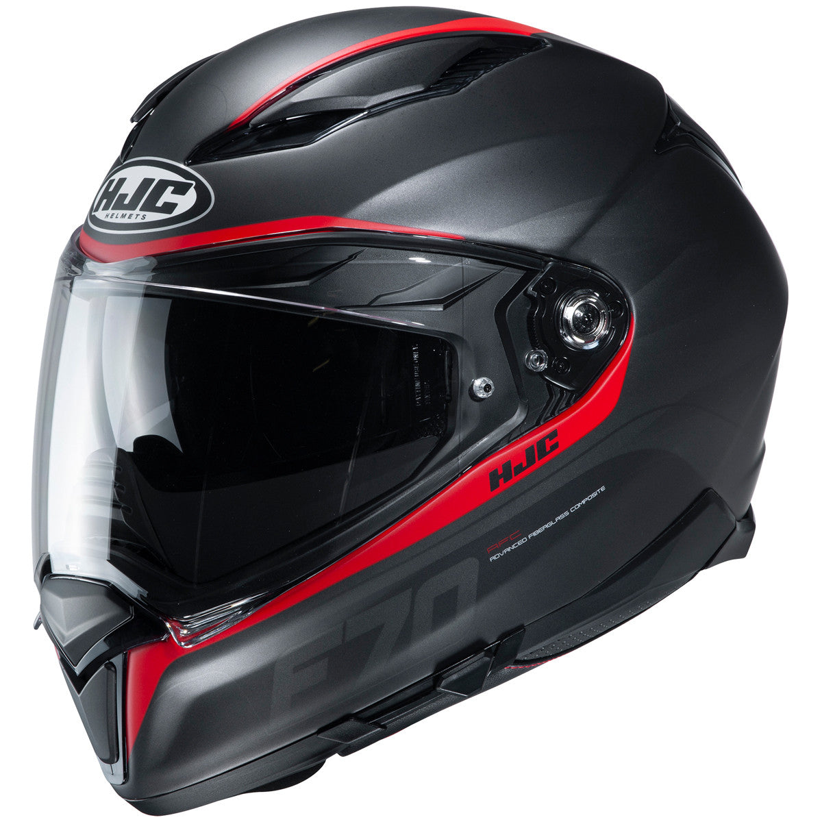 HJC F70 Feron Helmet-Black/Red