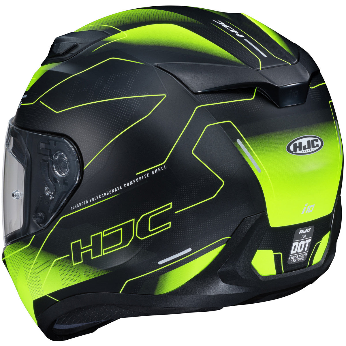 HJC i10 Taze Helmet-Black/Hi-Viz