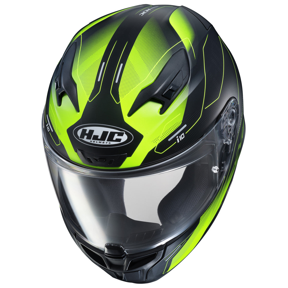 HJC i10 Taze Helmet-Black/Hi-Viz