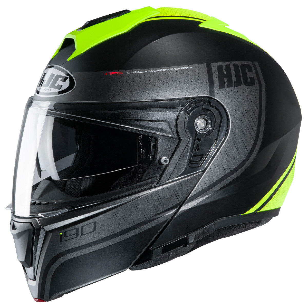 HJC i90 Davan Modular Helmet-Black/Hi-Viz
