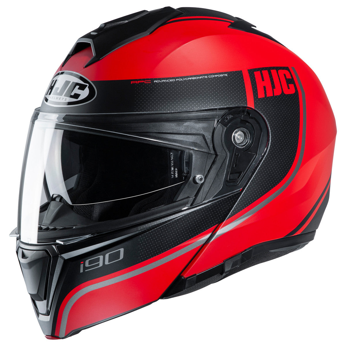 HJC i90 Davan Modular Helmet-Black/Red