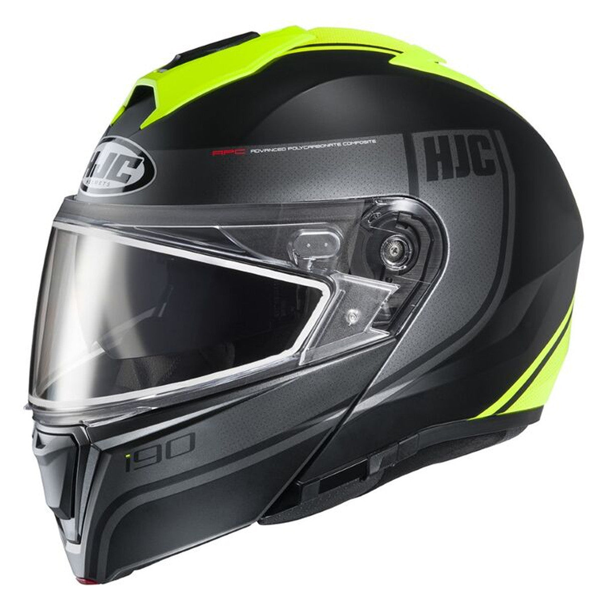 HJC i90 Davan Modular Snow Helmet With Dual Lens Shield - Black/Hi-Viz