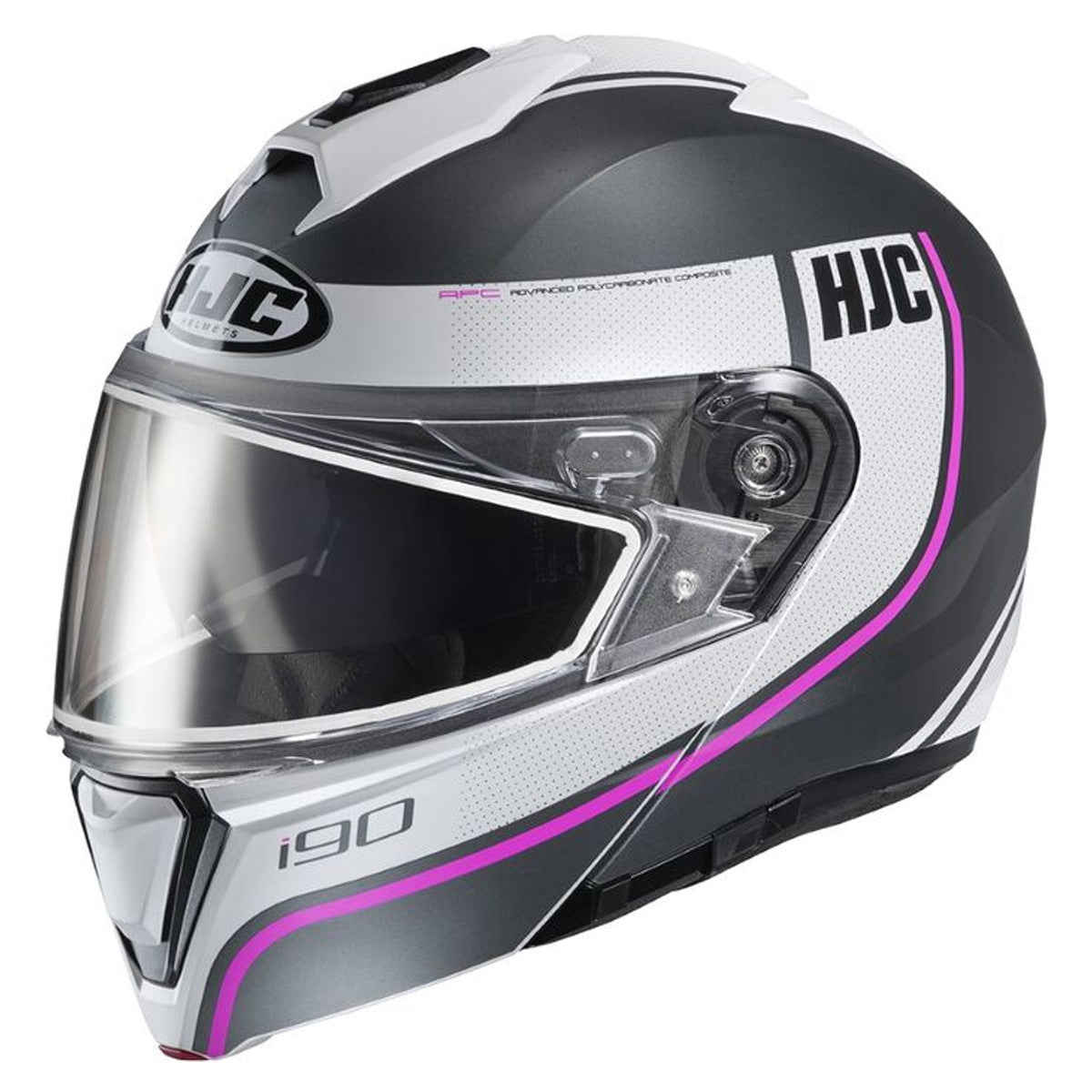 HJC i90 Davan Modular Snow Helmet With Dual Lens Shield - Pink/White