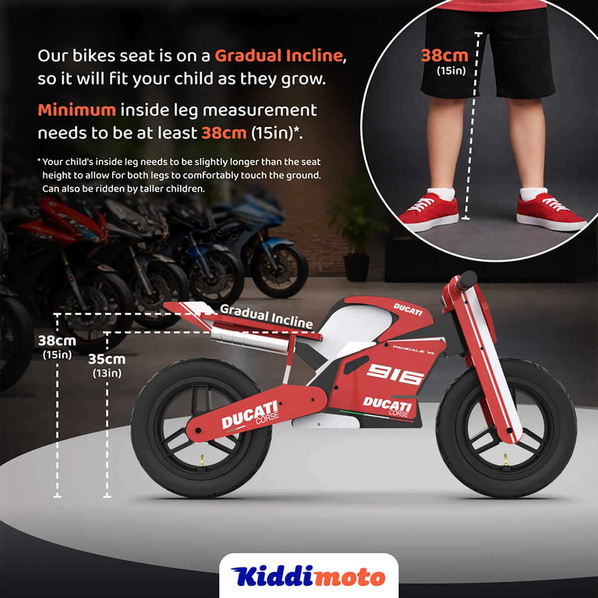 Kiddimoto Ducati Desmo GP25 Balance Bike For Kids
